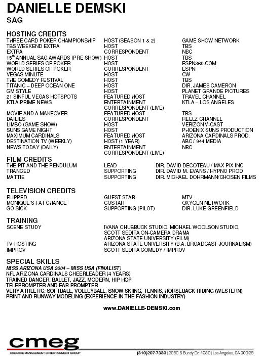 Danielle Demski Resume